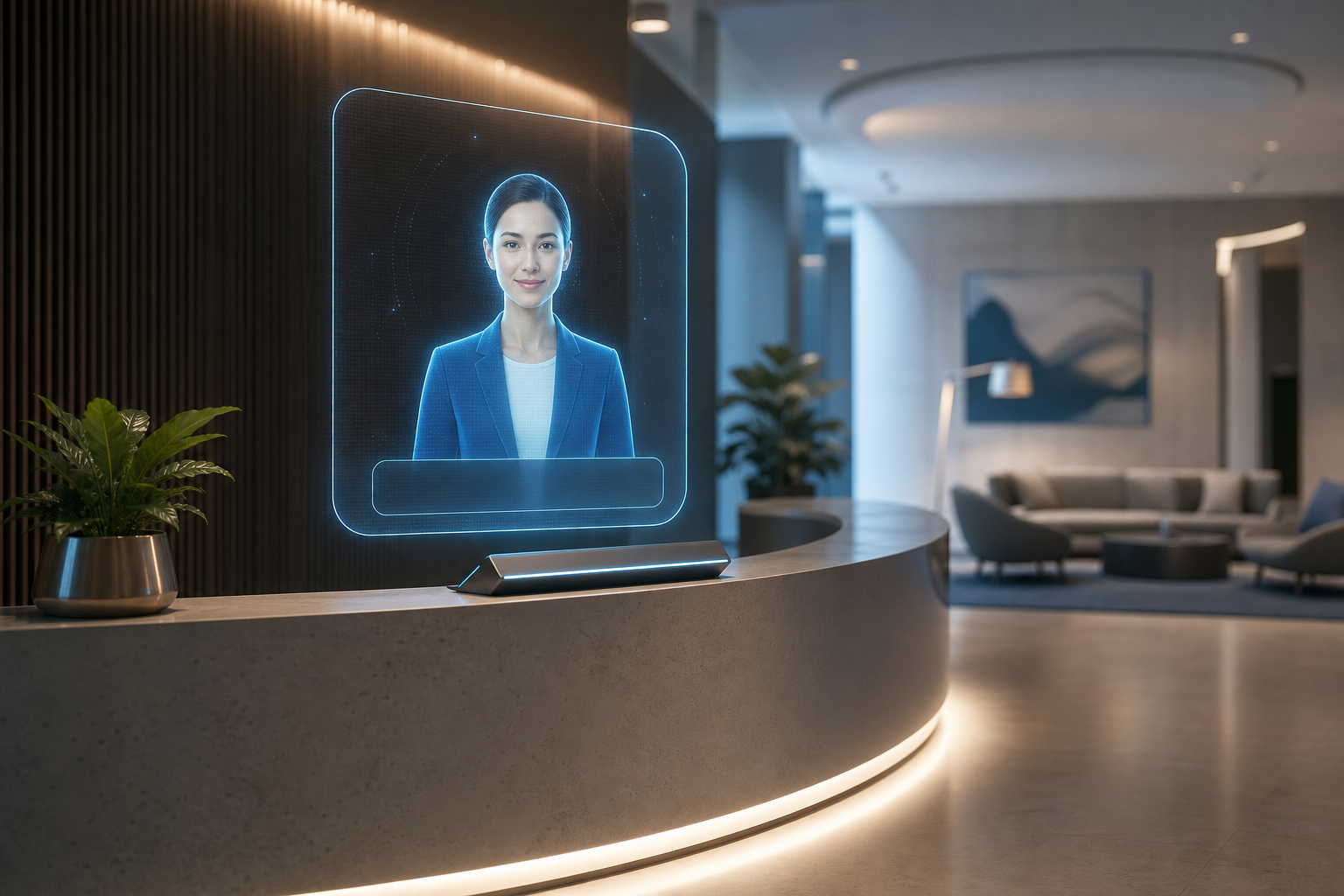 Virtual Receptionist at Professional Office Setup
